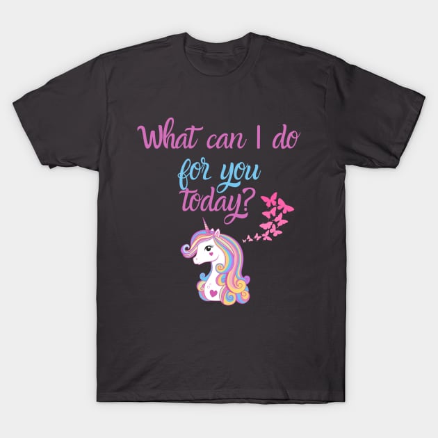 What can I do for you today? T-Shirt by Goldenvsilver